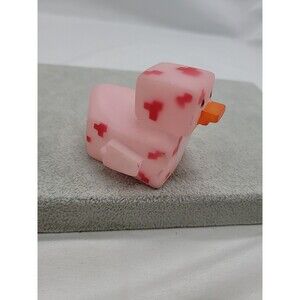Rubber Duck Block Pink Mindcraft Looking Shape Duck 2"